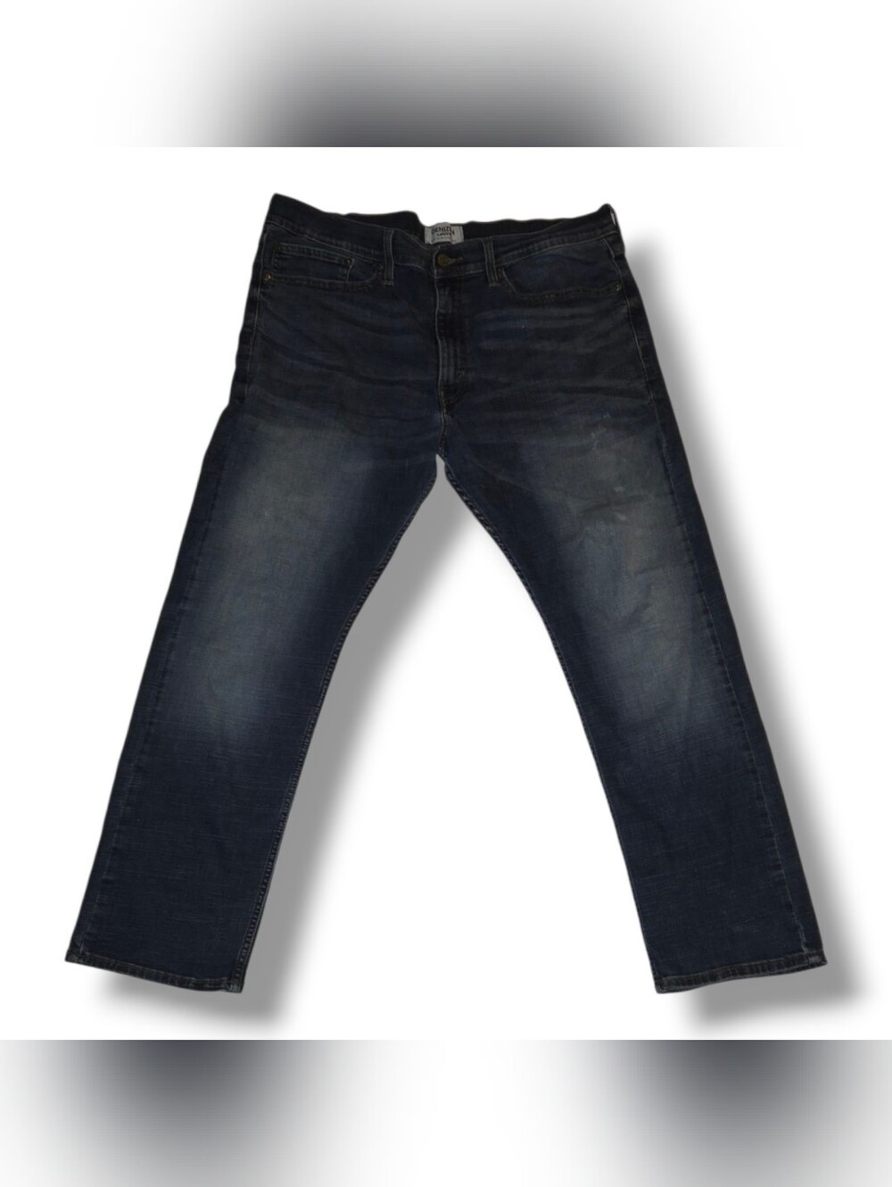 Men's Dark Wash Slim Straight Jeans - Navy Blue